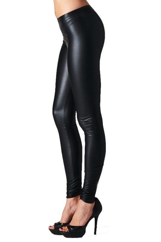 Tammy Teal Faux Leather Leggings Set – exquisite-bylenzia